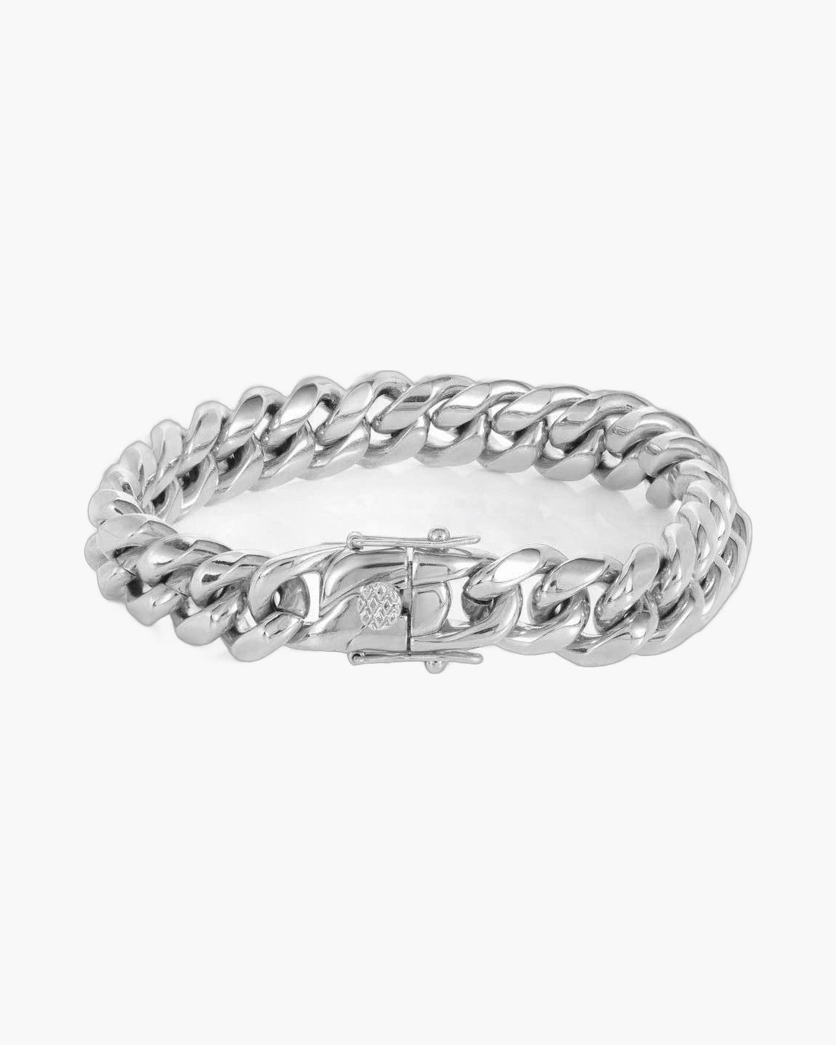 Cuban Link Chain Bracelet with Box Clasp view 9