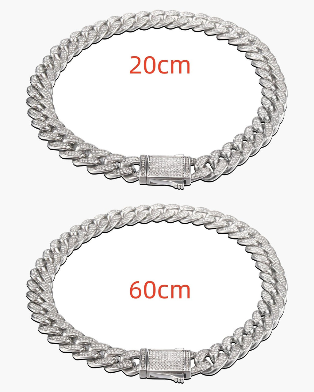 Cuban Link Chain with Pave Clasp view 21