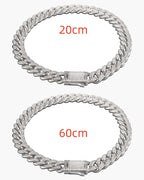 Cuban Link Chain with Pave Clasp view 21
