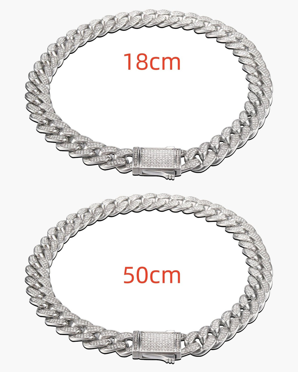 Cuban Link Chain with Pave Clasp view 18