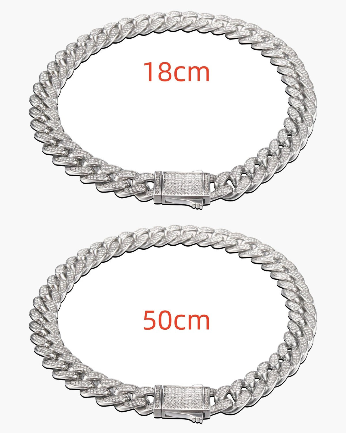 Cuban Link Chain with Pave Clasp view 18