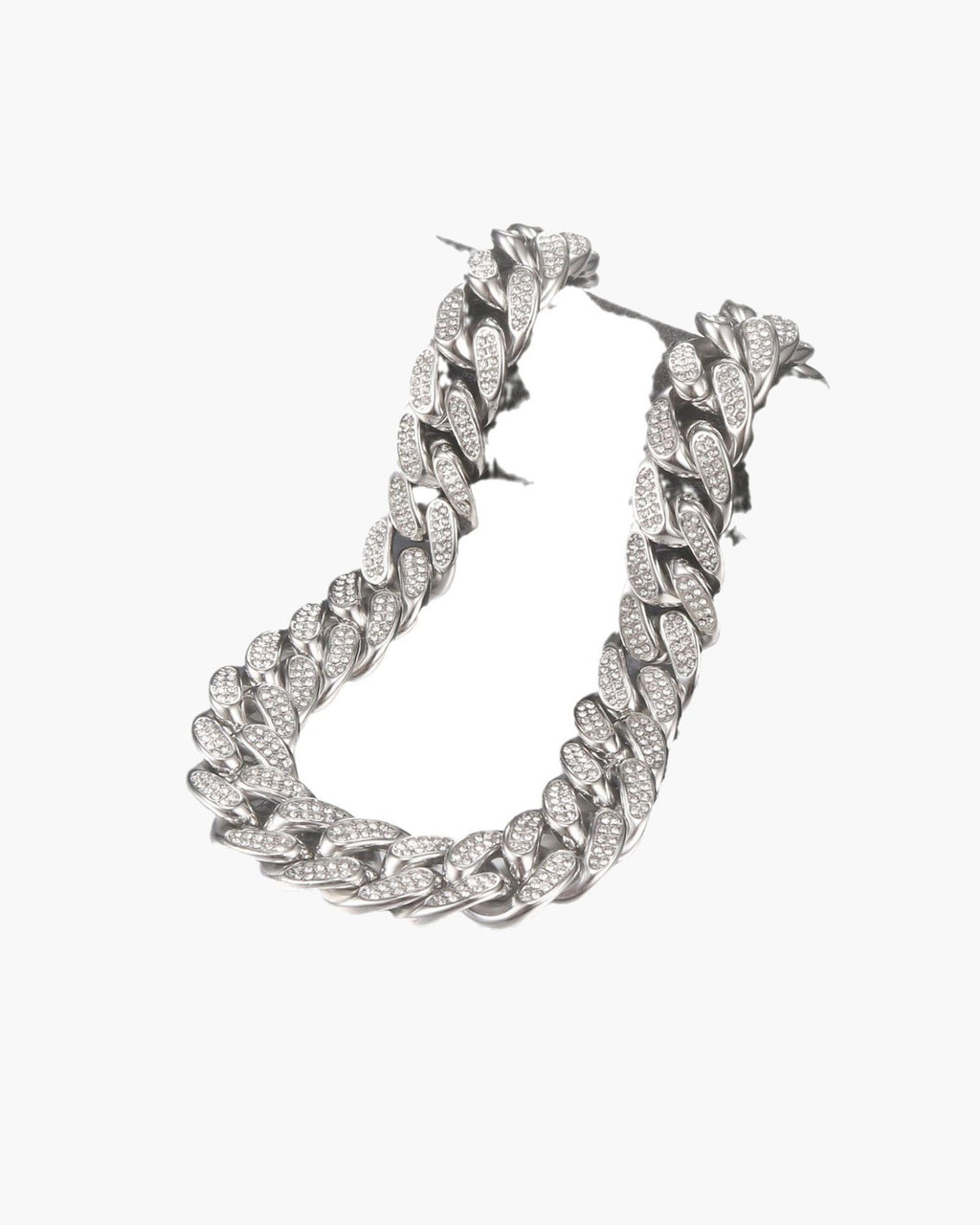 Cuban Link Chain with Pave Clasp view 15