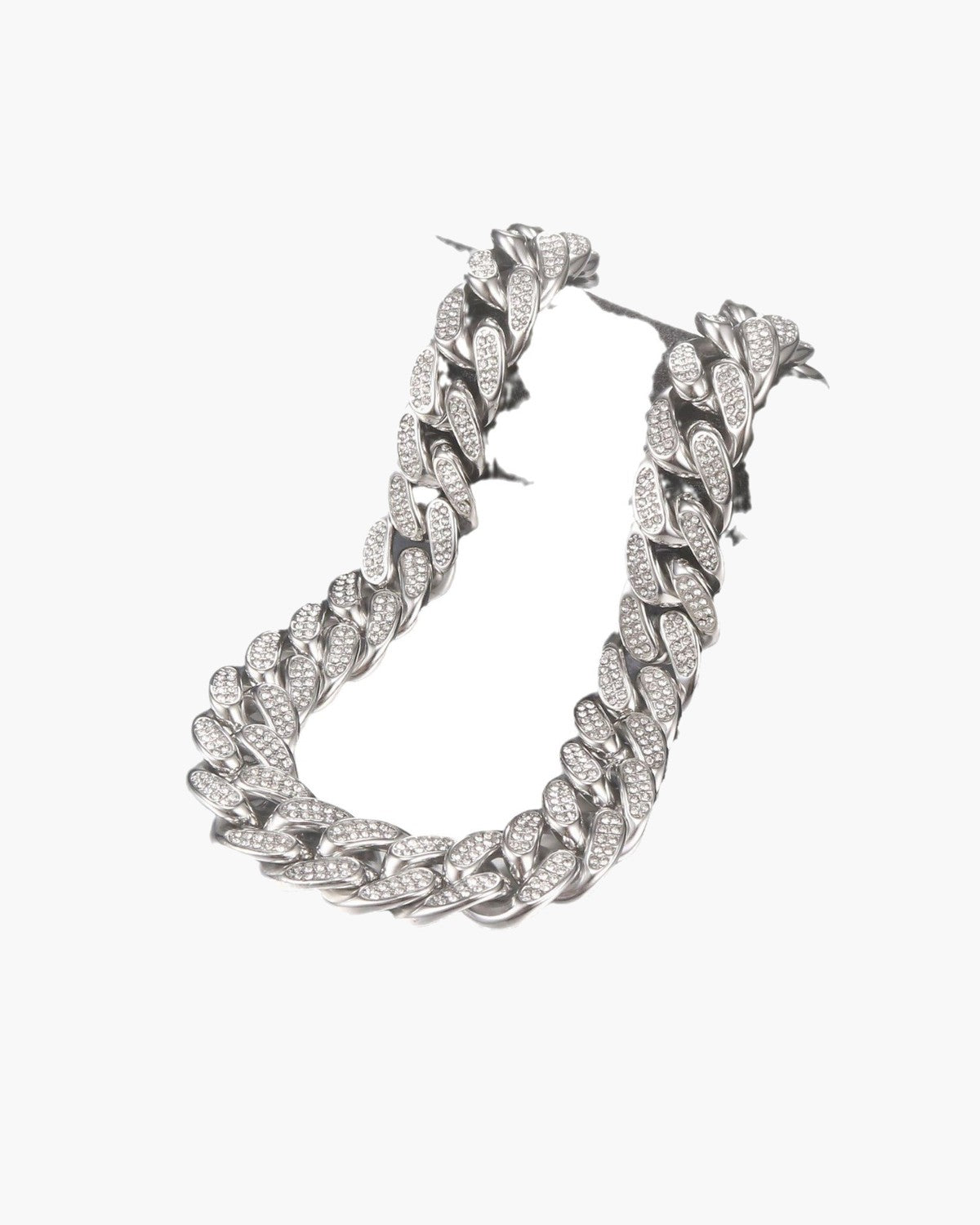 Cuban Link Chain with Pave Clasp view 15