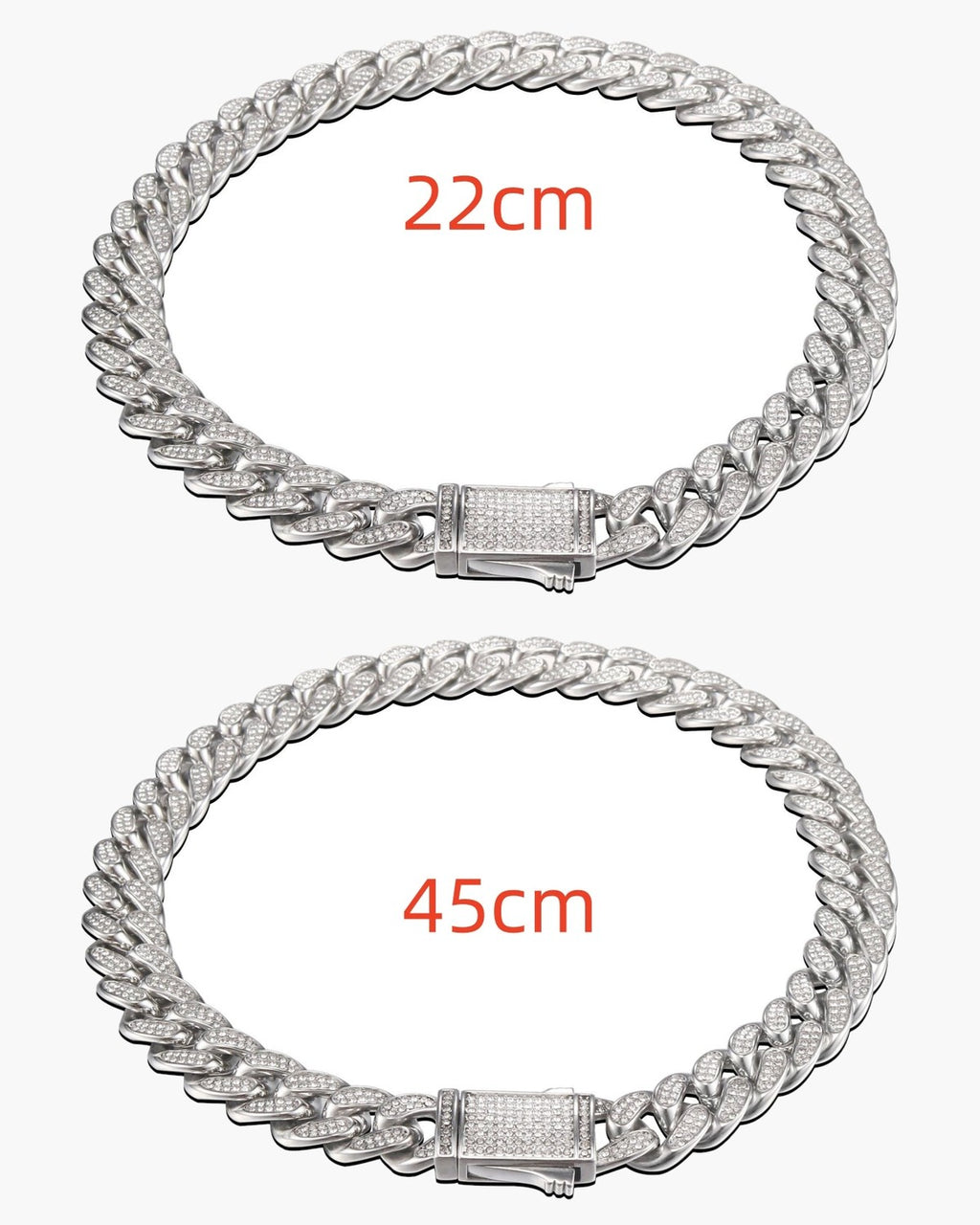 Cuban Link Chain with Pave Clasp view 28