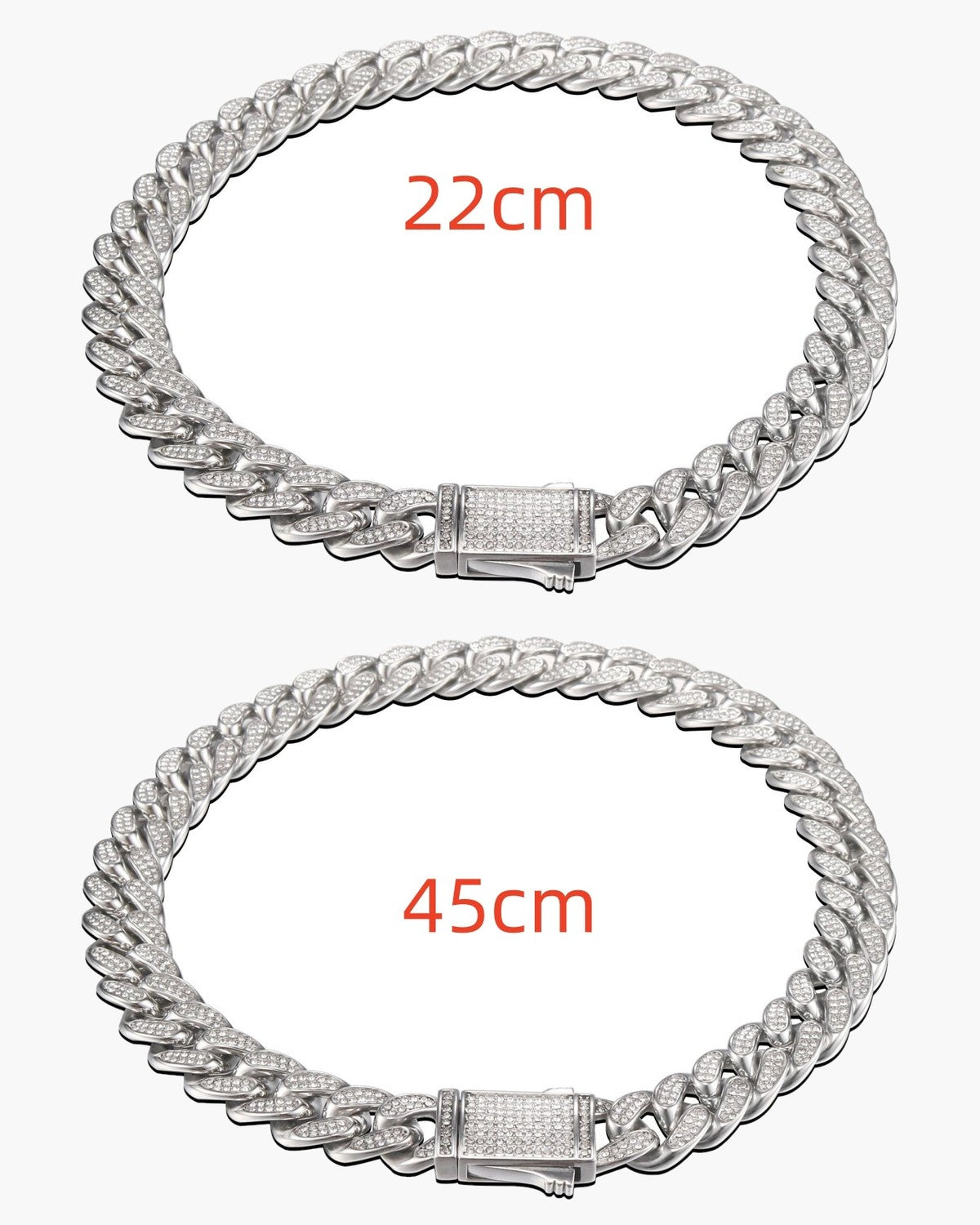 Cuban Link Chain with Pave Clasp view 28