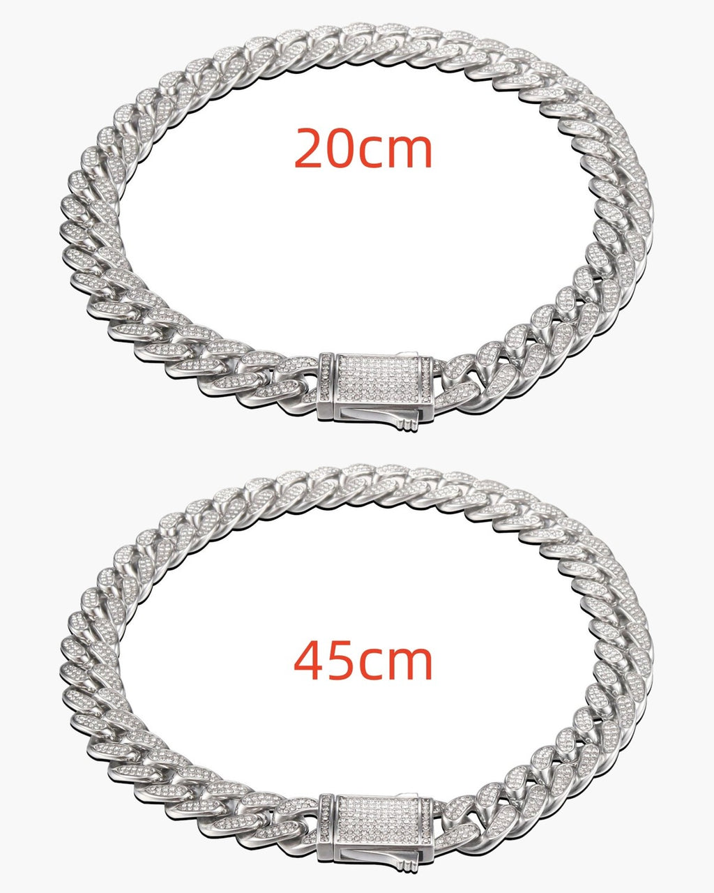 Cuban Link Chain with Pave Clasp view 25