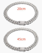 Cuban Link Chain with Pave Clasp view 25