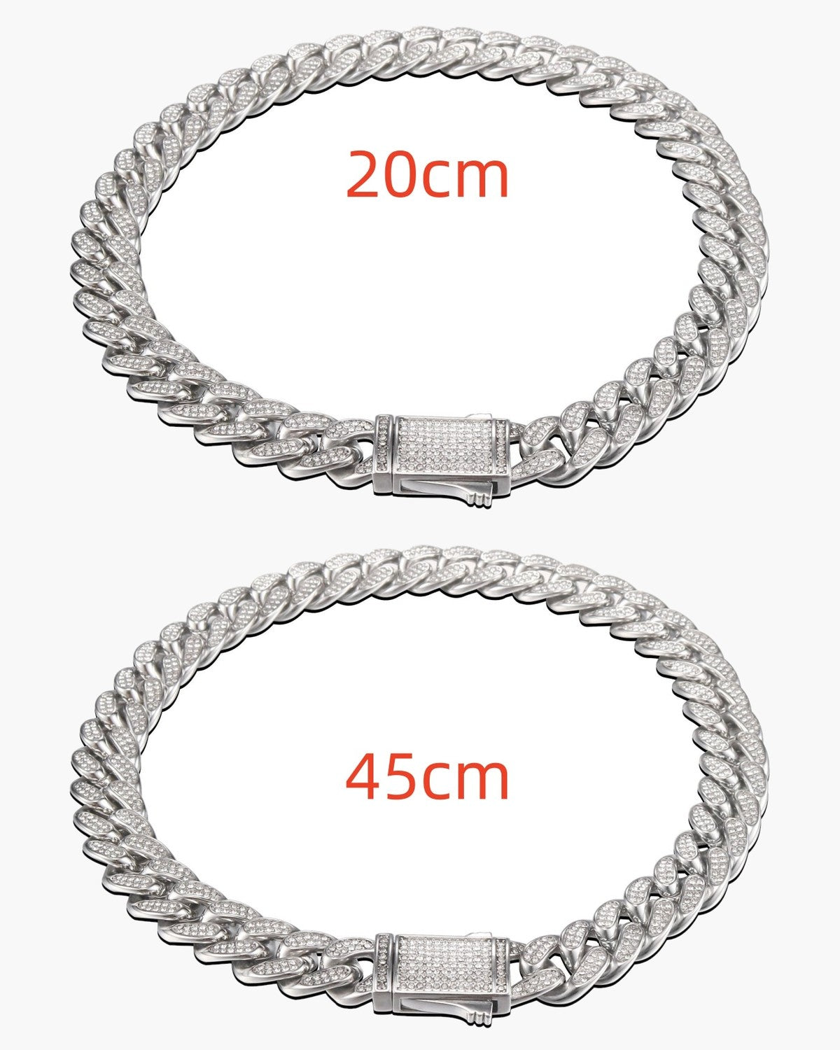 Cuban Link Chain with Pave Clasp view 25