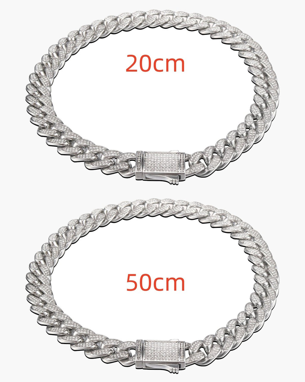 Cuban Link Chain with Pave Clasp view 19