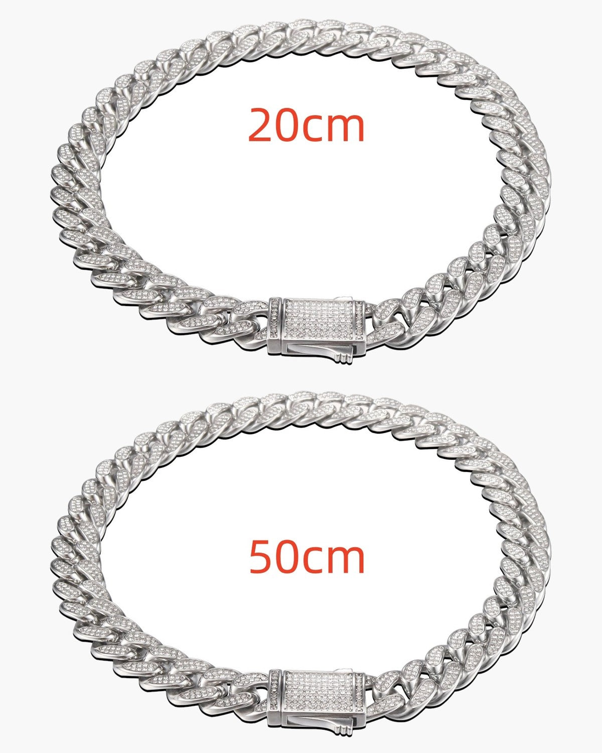 Cuban Link Chain with Pave Clasp view 19