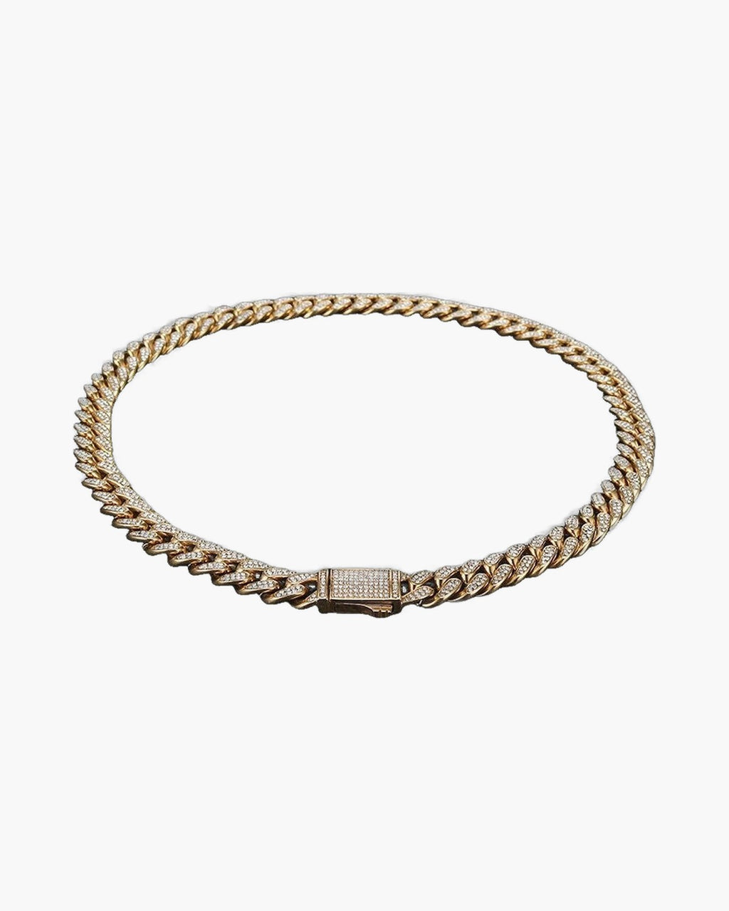 Cuban Link Chain with Pave Clasp view 7