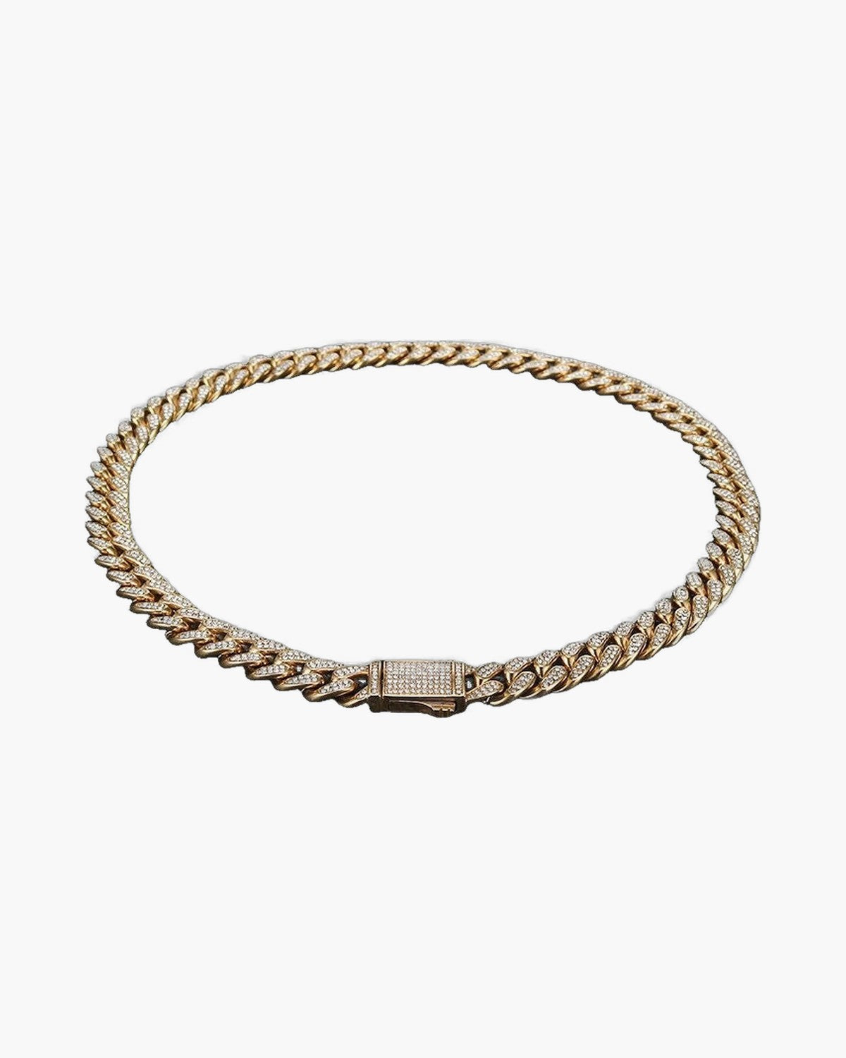 Cuban Link Chain with Pave Clasp view 7