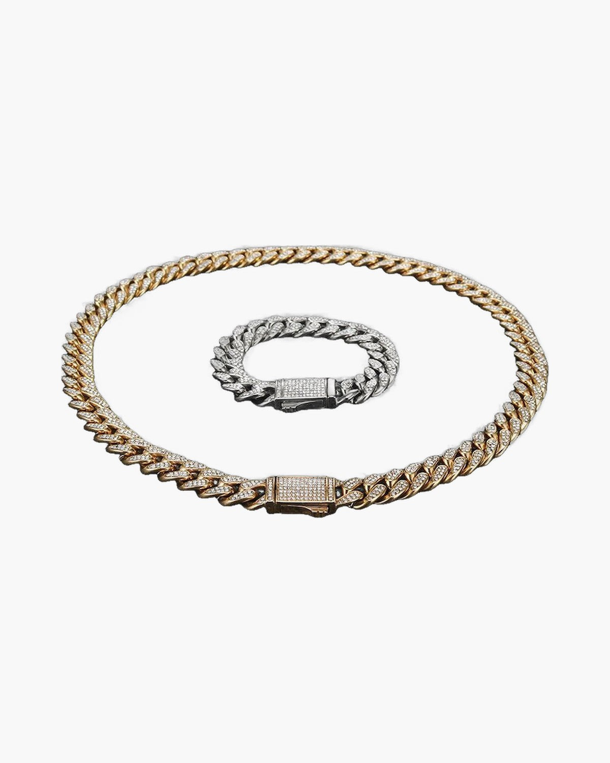 Cuban Link Chain with Pave Clasp view 26