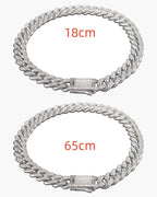 Cuban Link Chain with Pave Clasp view 23