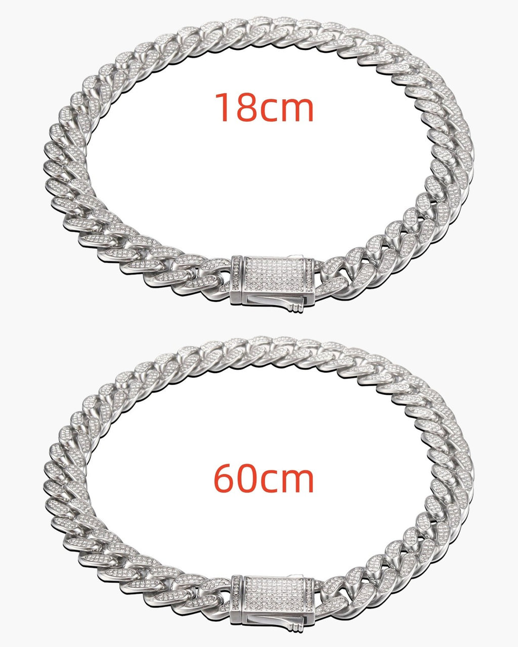 Cuban Link Chain with Pave Clasp view 20