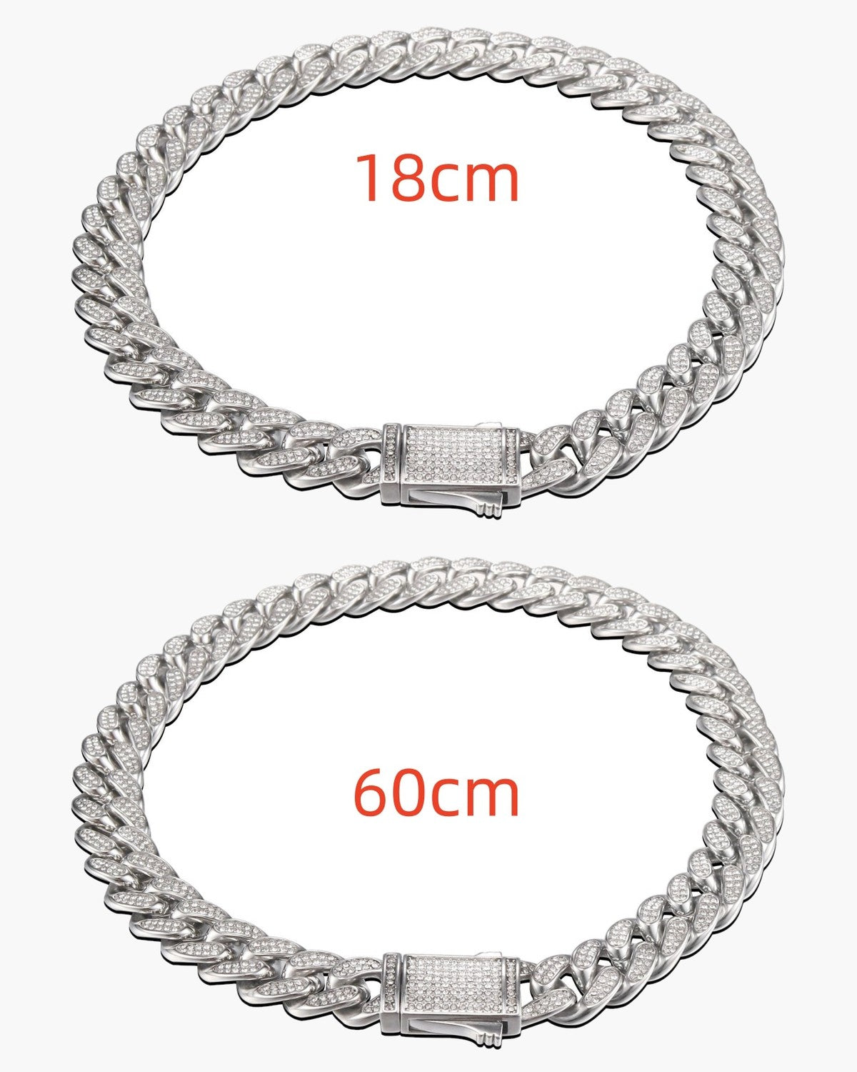 Cuban Link Chain with Pave Clasp view 20