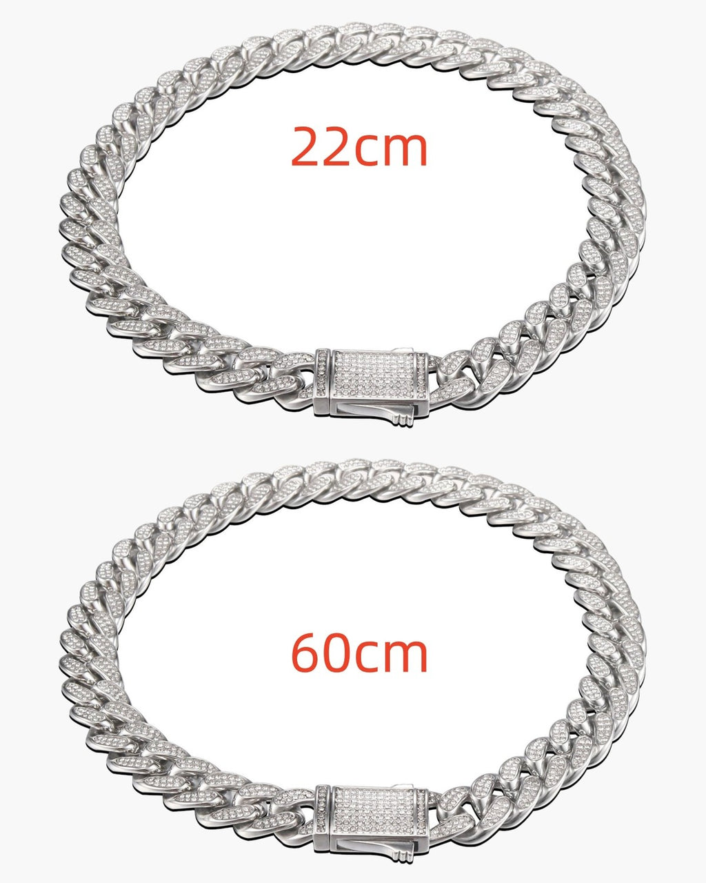 Cuban Link Chain with Pave Clasp view 17