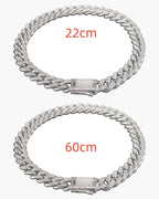Cuban Link Chain with Pave Clasp view 17