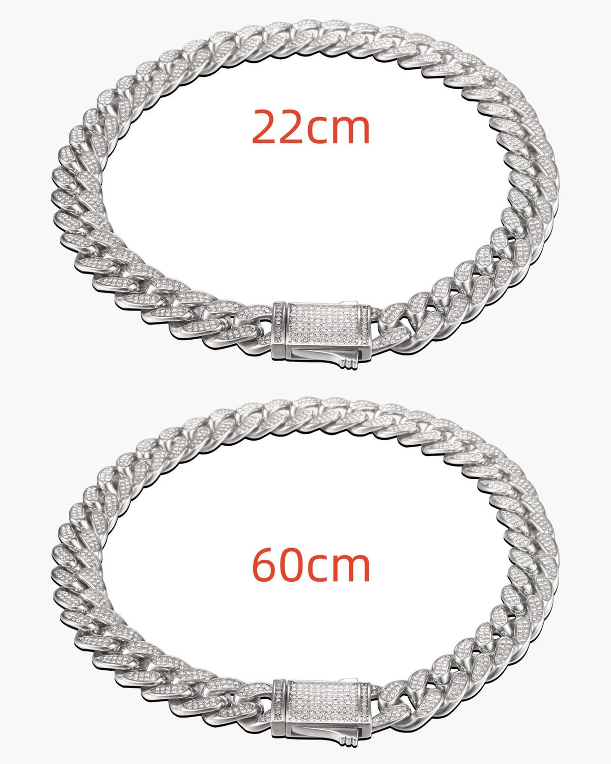 Cuban Link Chain with Pave Clasp view 17