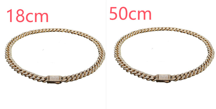 Cuban Link Chain with Pave Clasp view 22