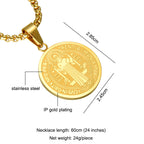 Saint Benedict Medallion Box Chain Necklace view 6