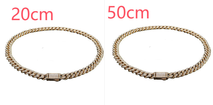 Cuban Link Chain with Pave Clasp view 24