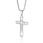 Hollow Double Cross Pendant Necklace view 7