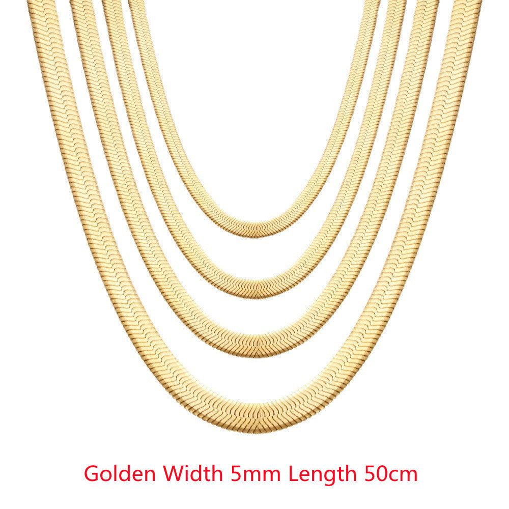 Flat Snake Chain Necklace view 48