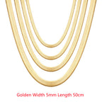 Flat Snake Chain Necklace view 48