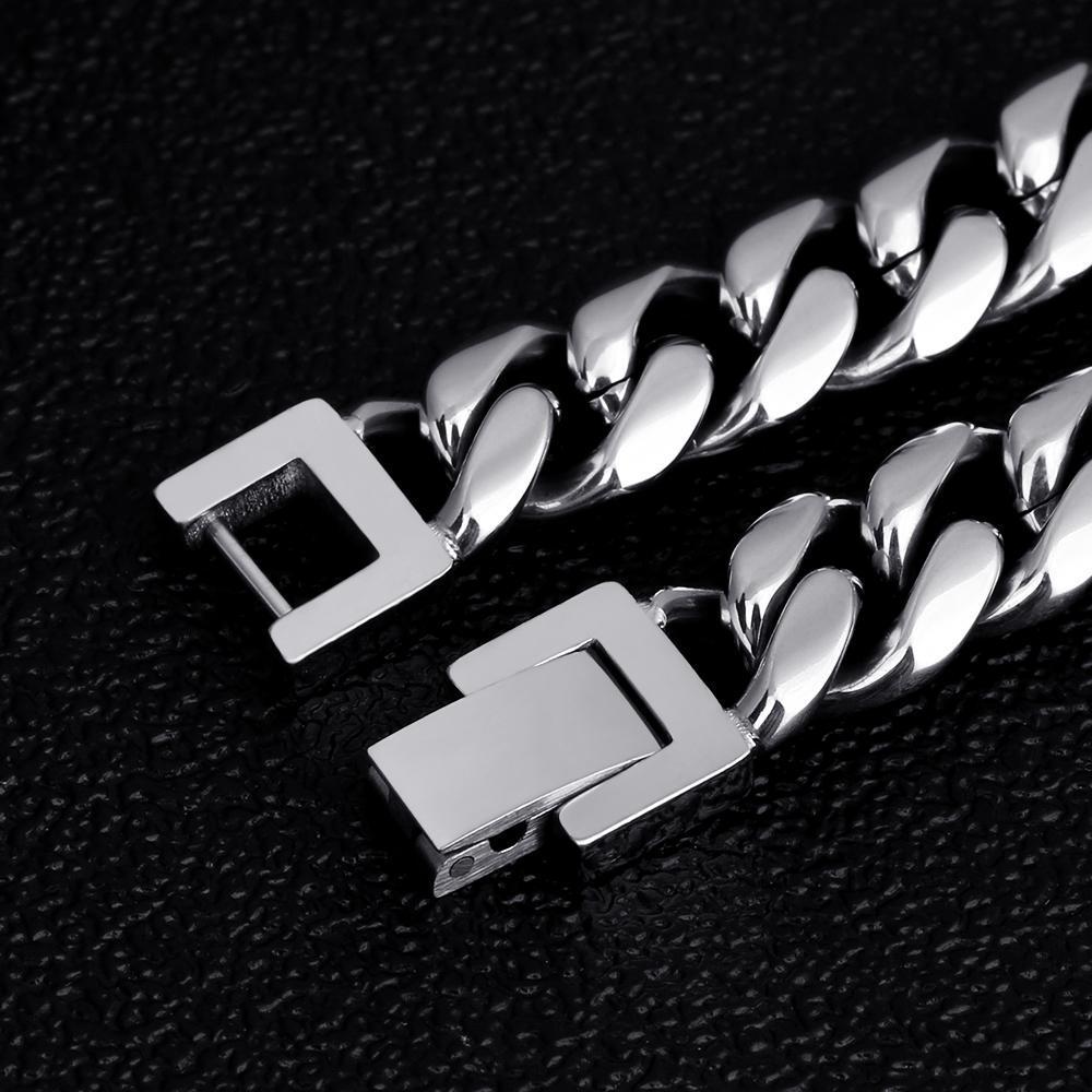 Polished Cuban Link Bracelet view 3