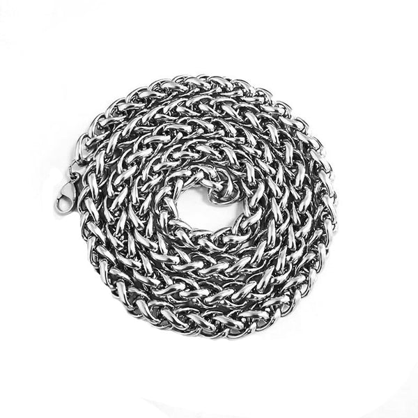 Wheat Link Chain in Titanium Steel view 2