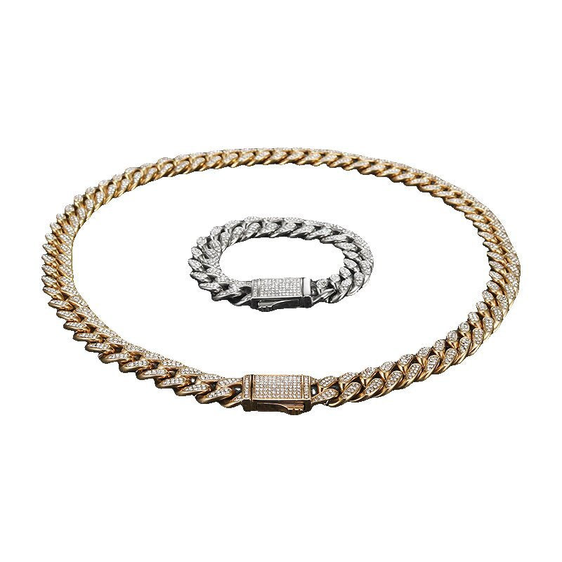 Cuban Link Chain with Pave Clasp view 26