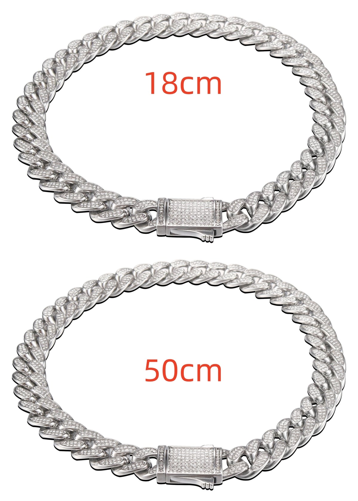 Cuban Link Chain with Pave Clasp view 18