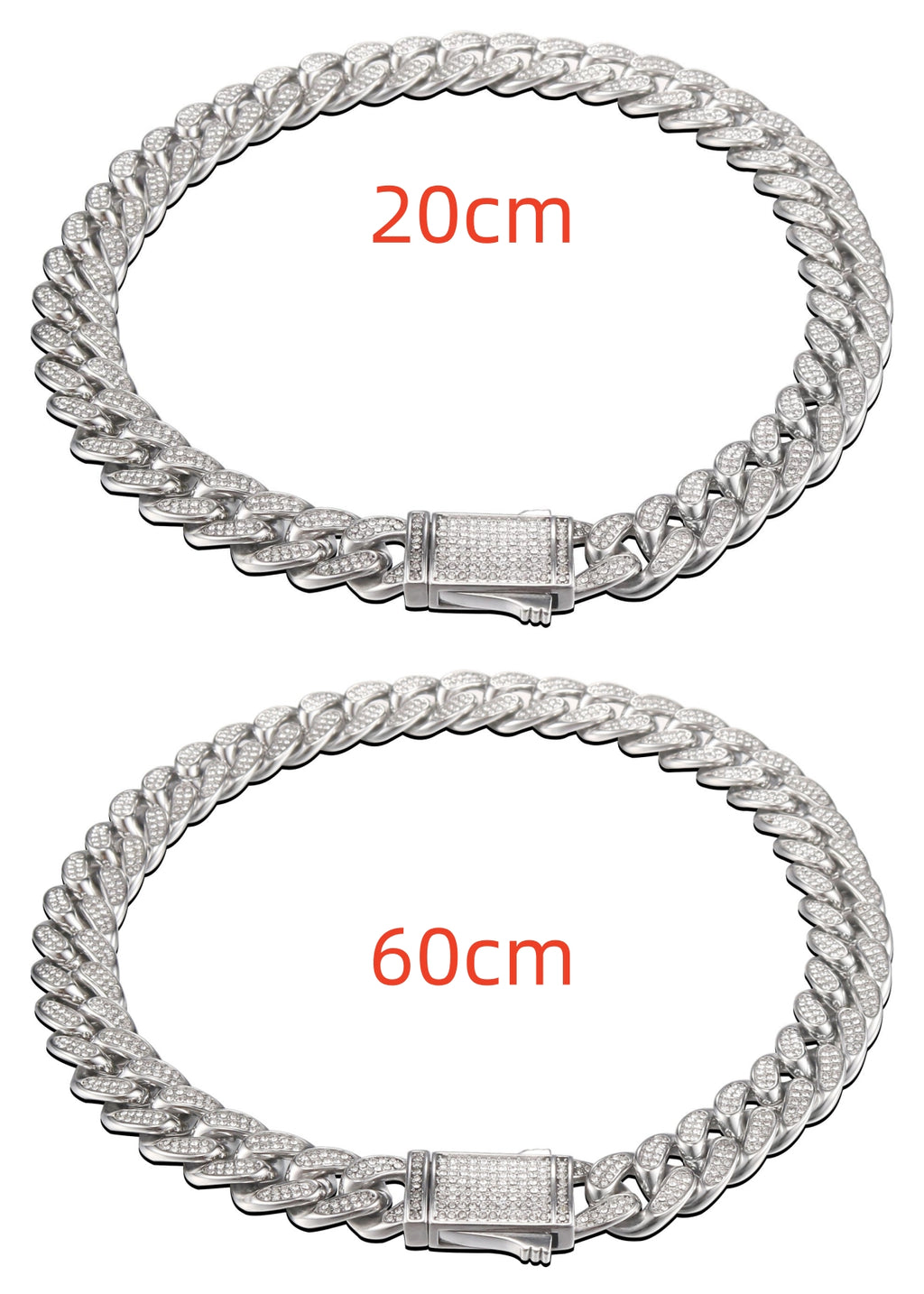 Cuban Link Chain with Pave Clasp view 21