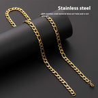 Figaro Chain Necklace in Stainless Steel view 7