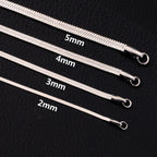 Flat Snake Chain Necklace view 8