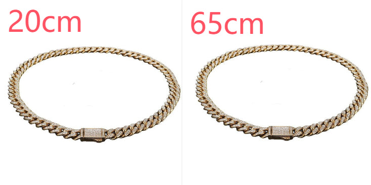Cuban Link Chain with Pave Clasp view 30