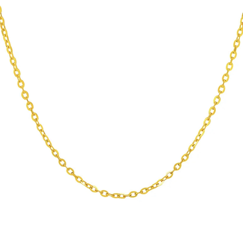 O-Link Chain Necklace in Titanium Steel view 5