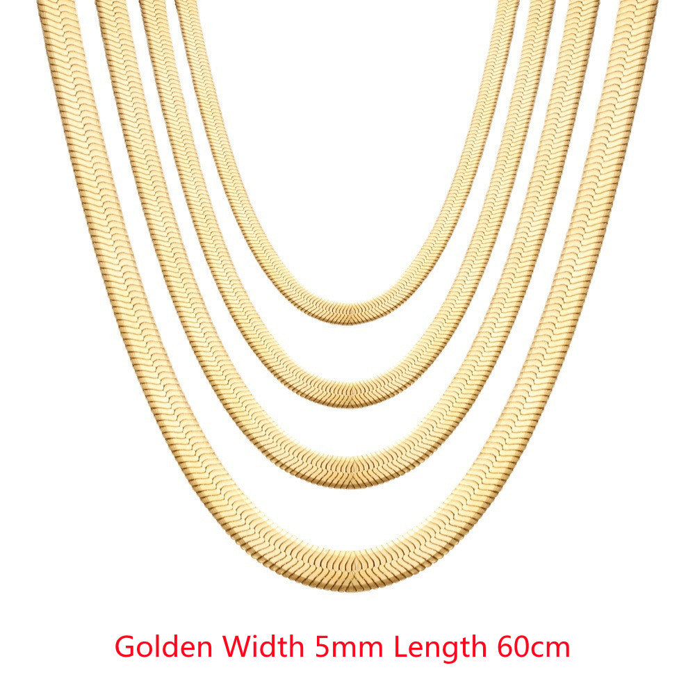 Flat Snake Chain Necklace view 49