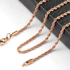 Rope Chain in Gold-Tone Titanium Steel view 4