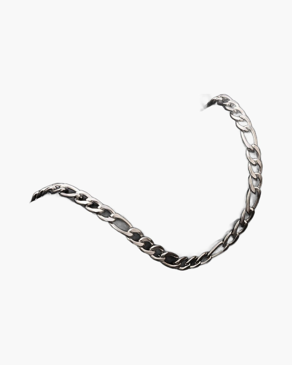 Figaro Chain Necklace in Stainless Steel view 7