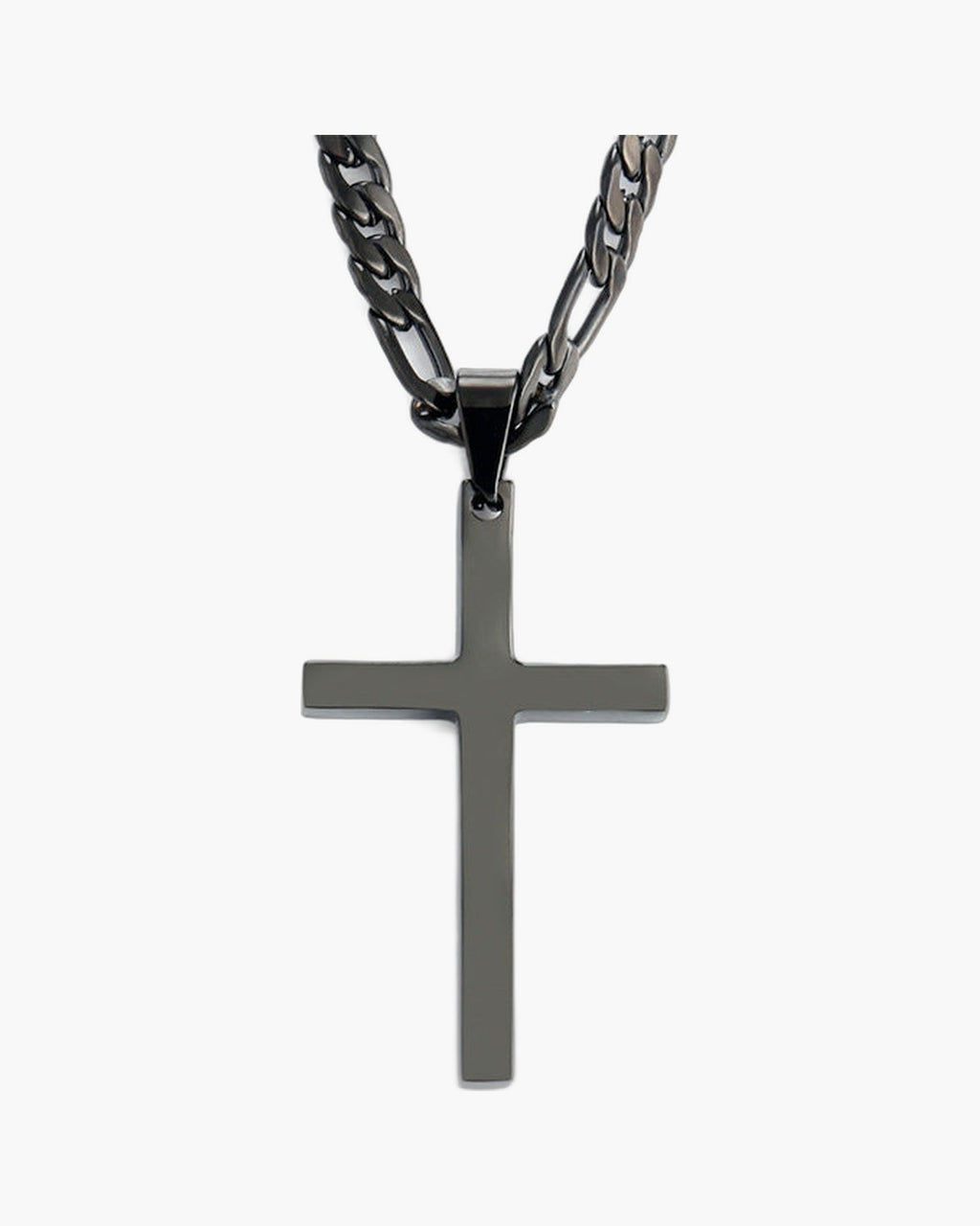 Figaro Chain with Cross Pendant view 2