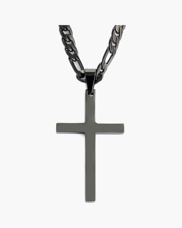 Figaro Chain with Cross Pendant view 2