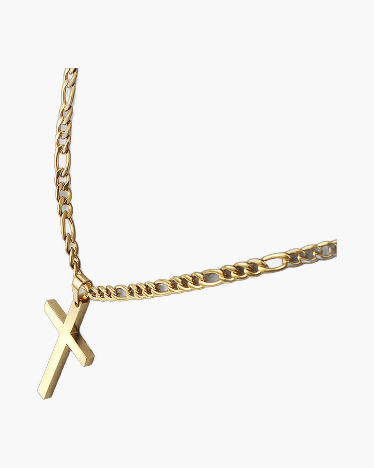 Figaro Chain with Cross Pendant view 6