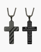 Flag Pattern Cross Pendant Necklace view 17