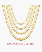 Flat Snake Chain Necklace view 48