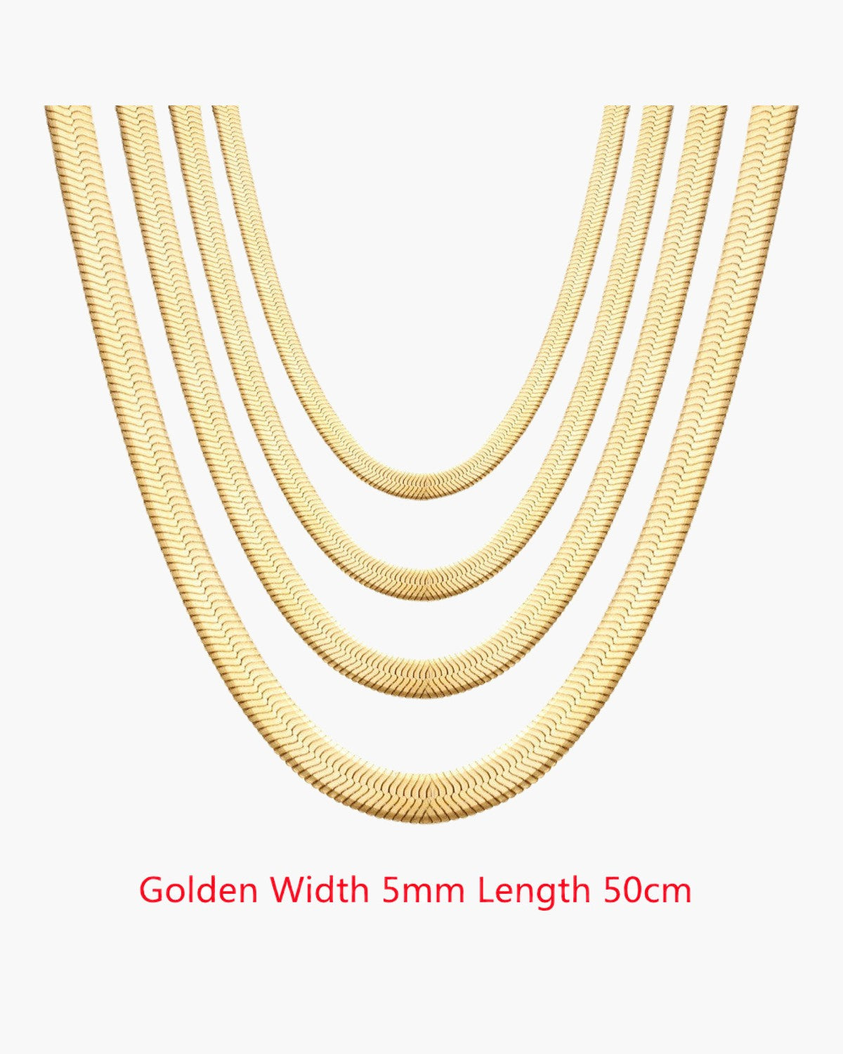 Flat Snake Chain Necklace view 48