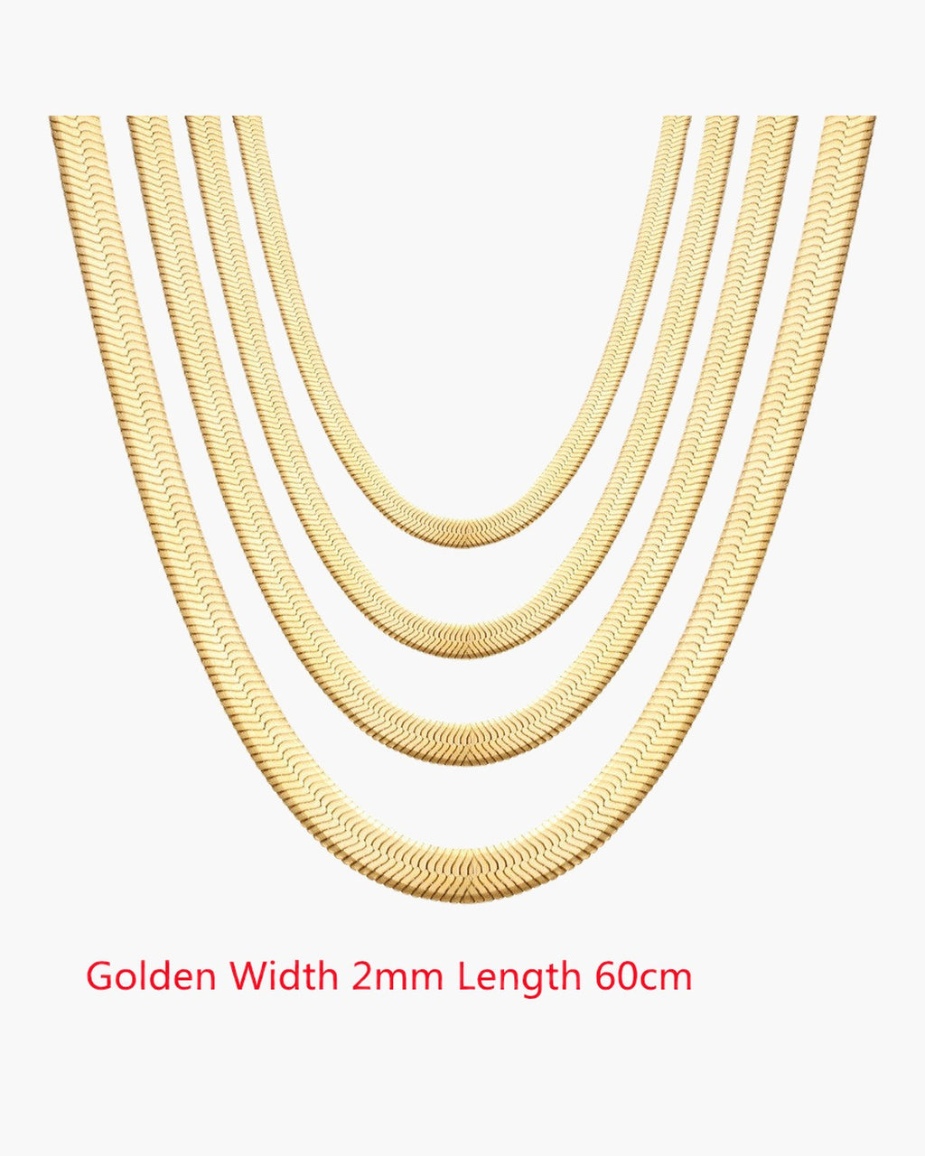 Flat Snake Chain Necklace view 36