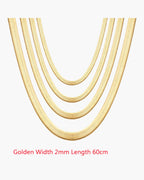 Flat Snake Chain Necklace view 36
