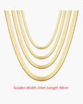 Flat Snake Chain Necklace view 30